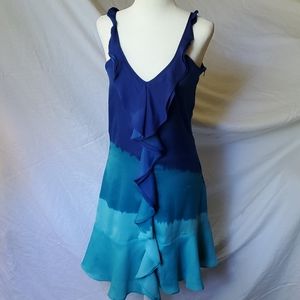 Jonesy Blue Wave Ruffle Tank Dress